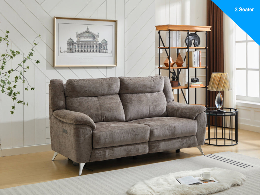 Marylin Sofa Range Electric - Stone Fabric