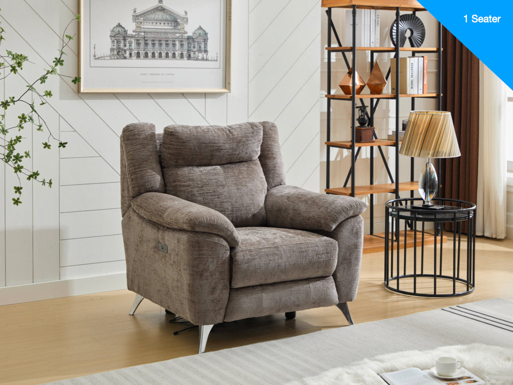 Marylin Sofa Range Electric - Stone Fabric