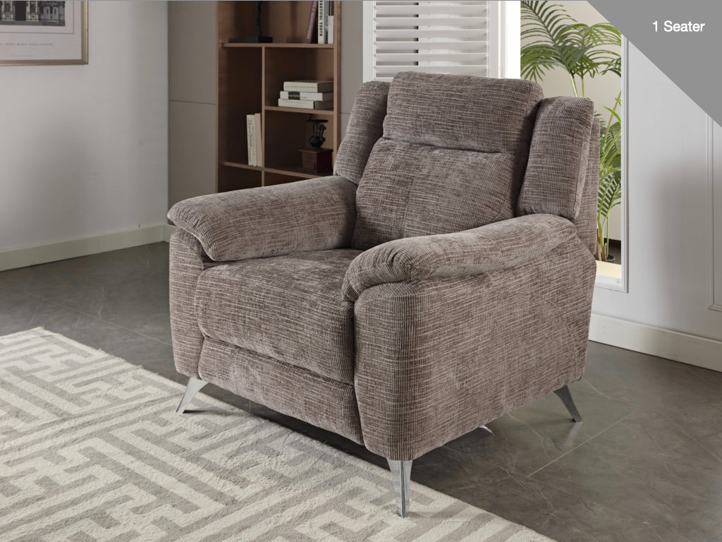 Marylin Sofa Range Fixed - Stone Fabric