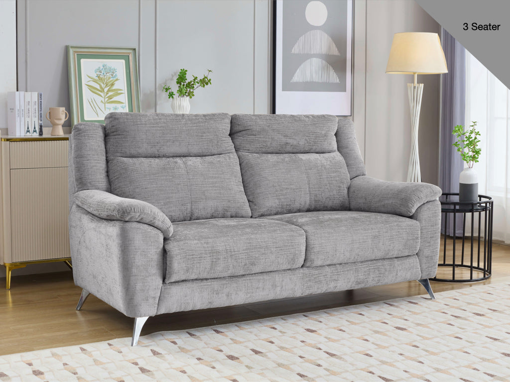 Marylin Sofa Range Fixed - Ash Fabric