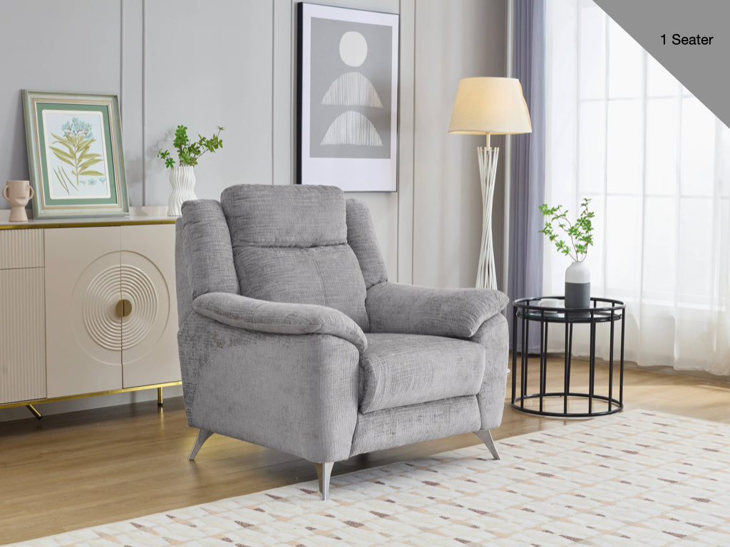 Marylin Sofa Range Fixed - Ash Fabric