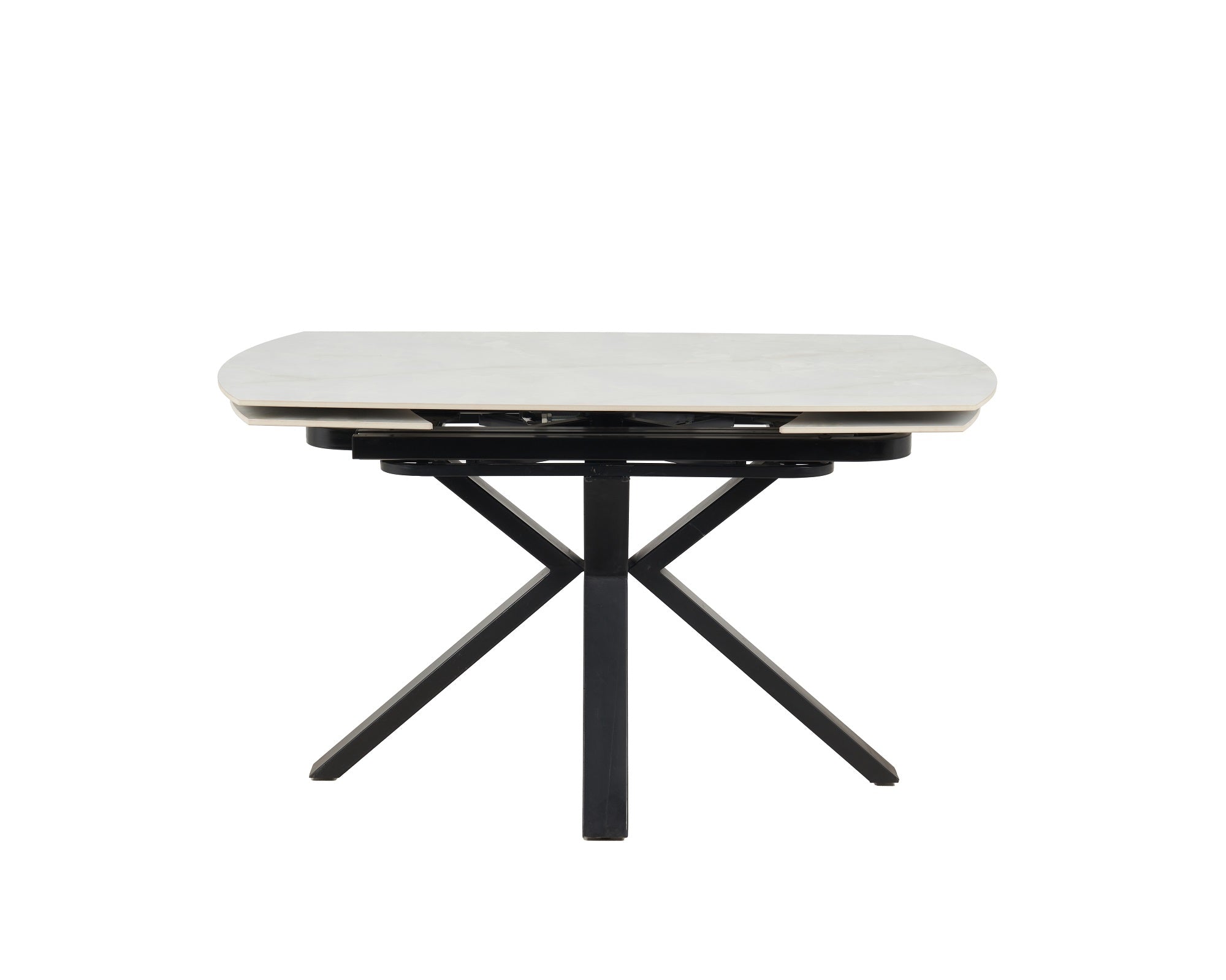Sorrento Swivel Extendable Table - White/ Gold Vein Sintered Stone