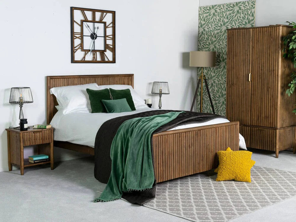 Kairo King Bed Frame - Cashew Oak