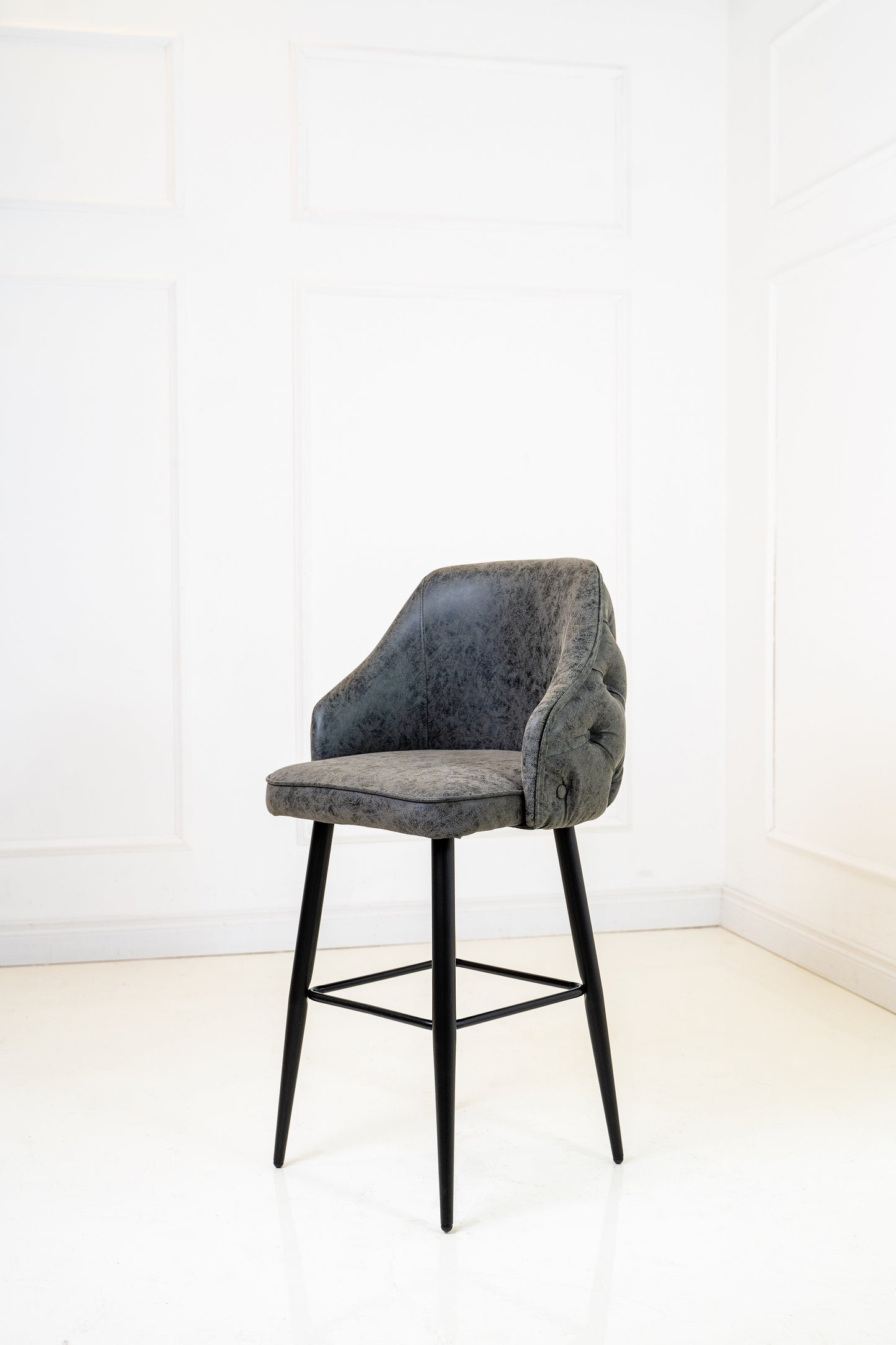 Astley Barstool - Graphite Mystique Suede