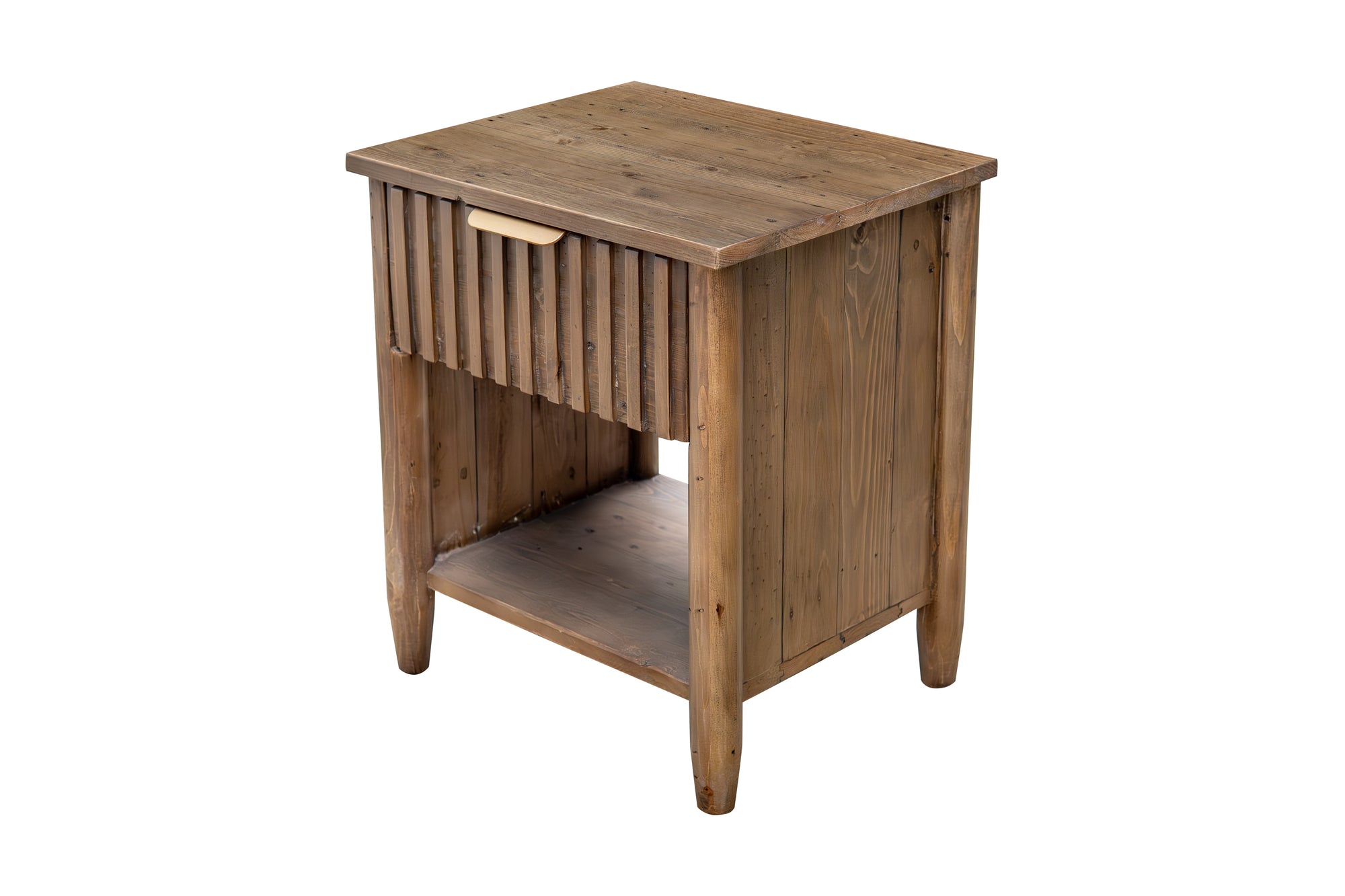 Kairo 1 Drawer Bedside Table  - Cashew Oak