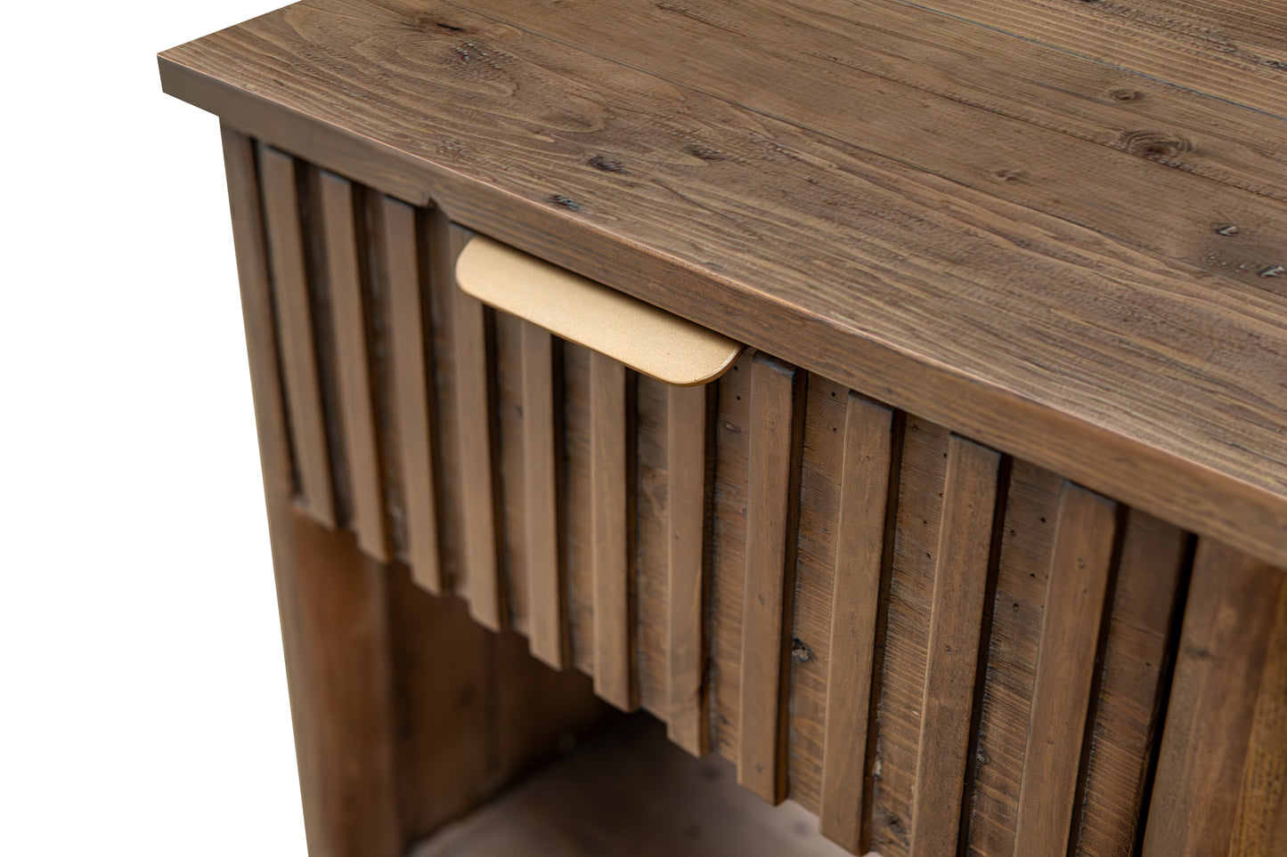 Kairo 1 Drawer Bedside Table - Cashew Oak