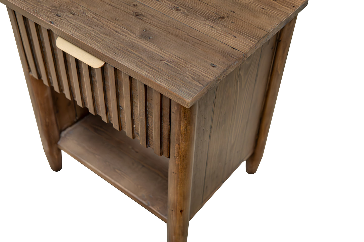 Kairo 1 Drawer Bedside Table - Cashew Oak