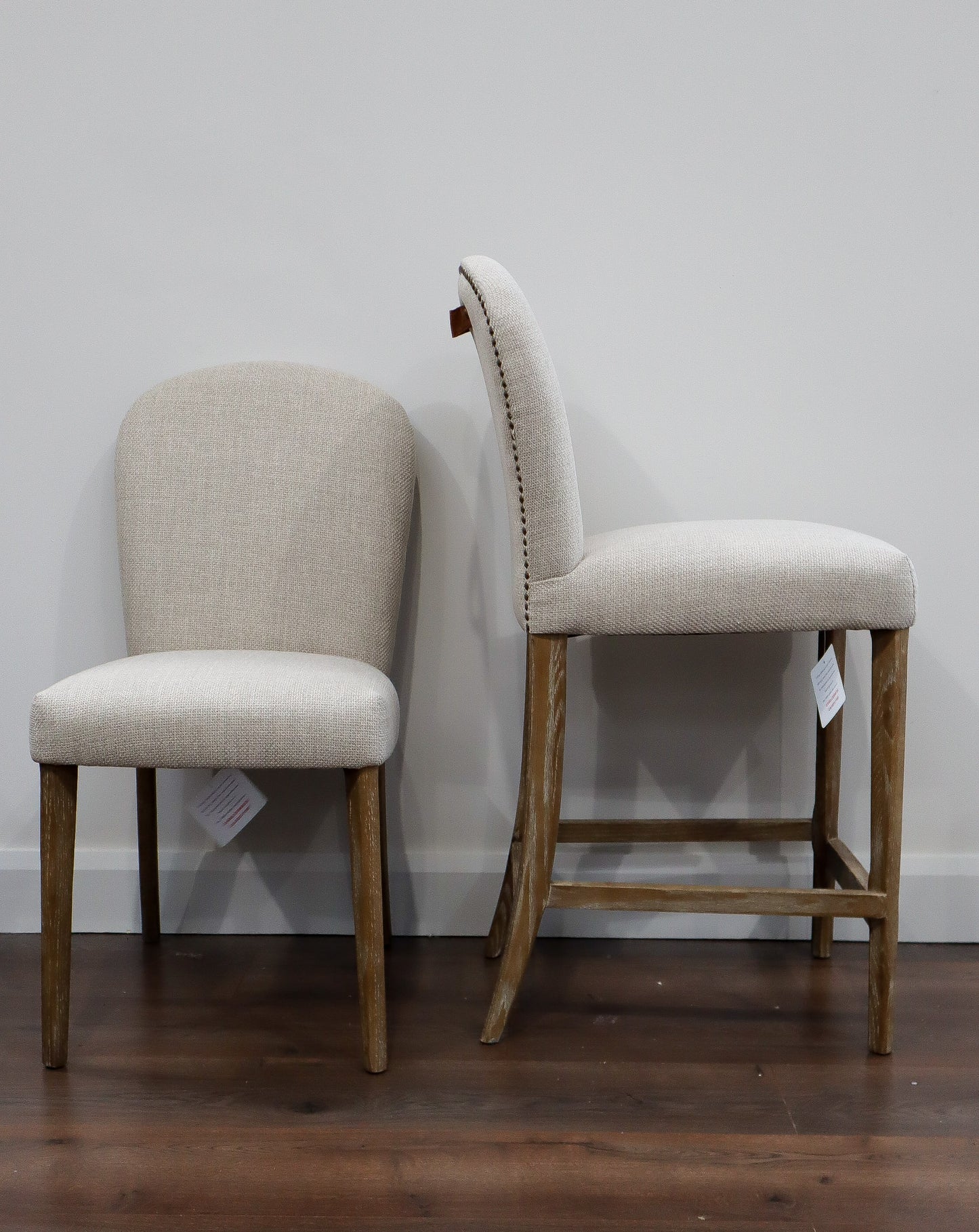 Jenny Bar Stool - Oatmeal Linen Fabric
