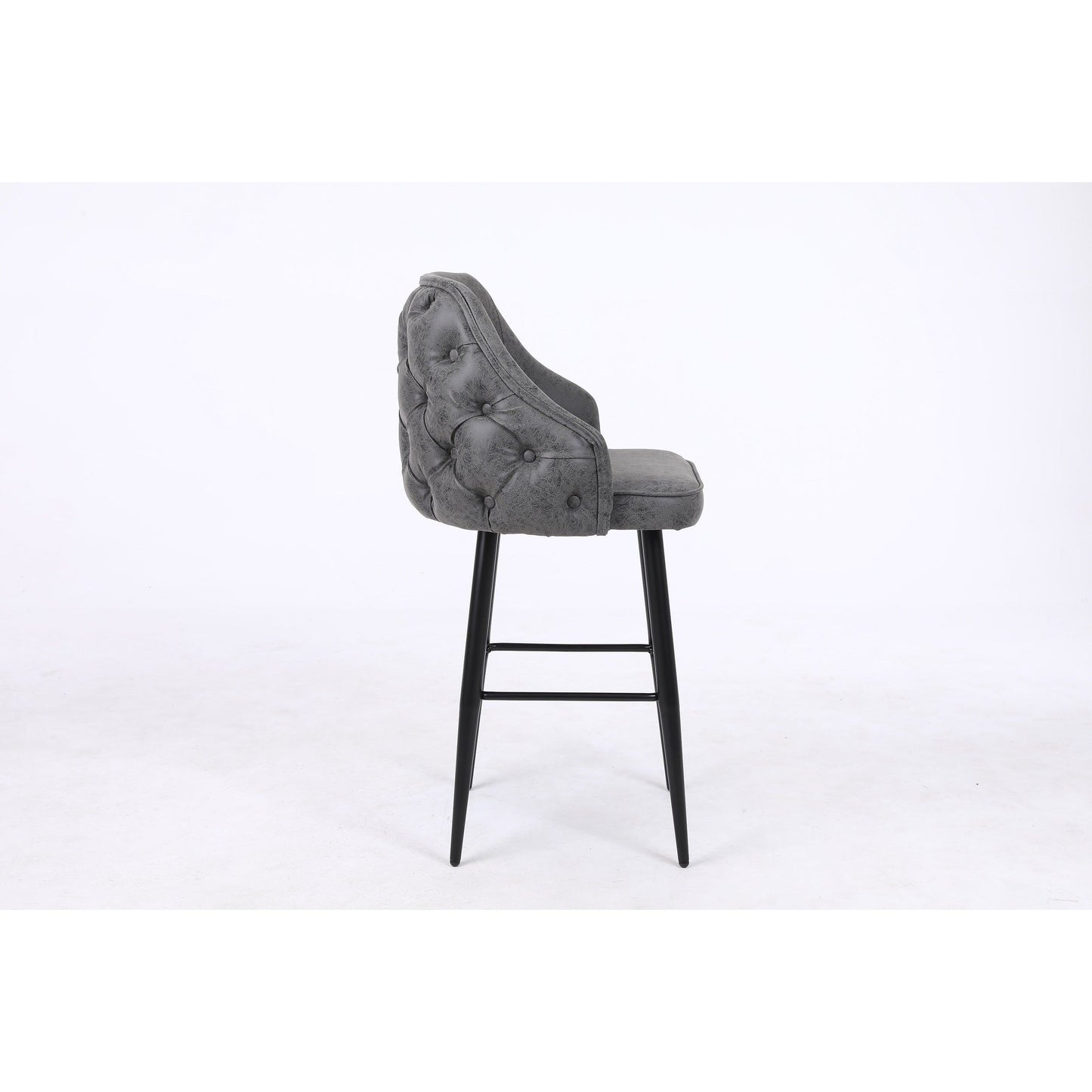 Astley Barstool - Graphite Mystique Suede