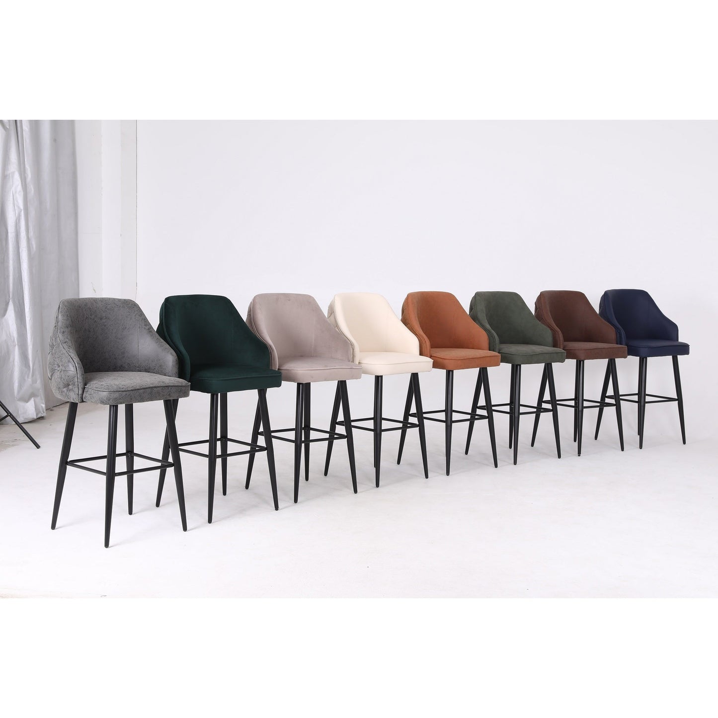 Astley Barstool - Graphite Mystique Suede