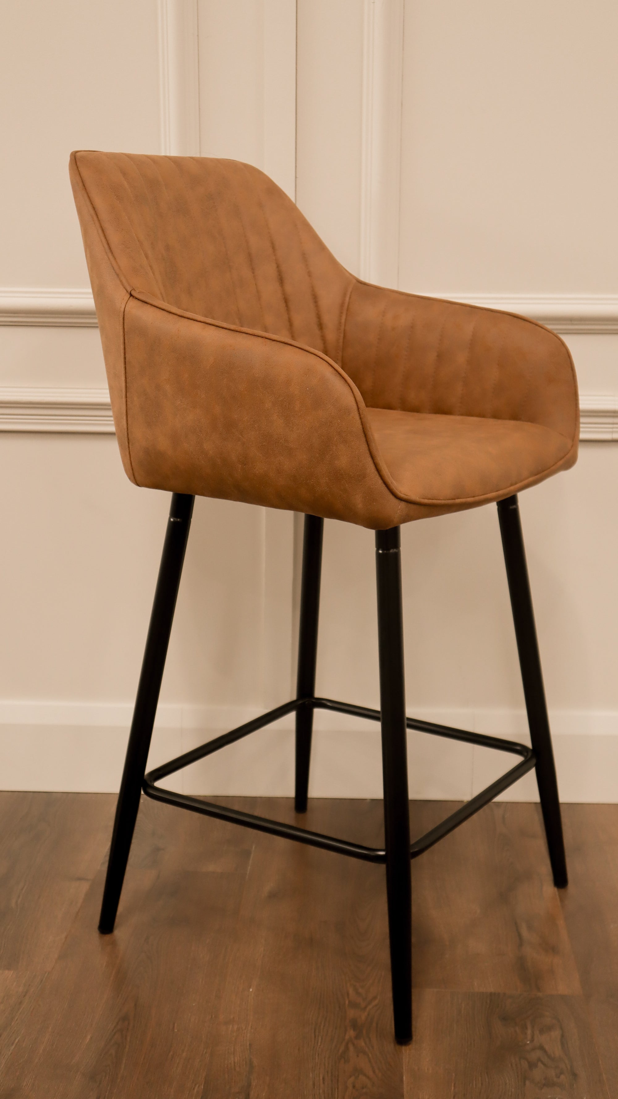 EZ Bar Stool - Tan Suede