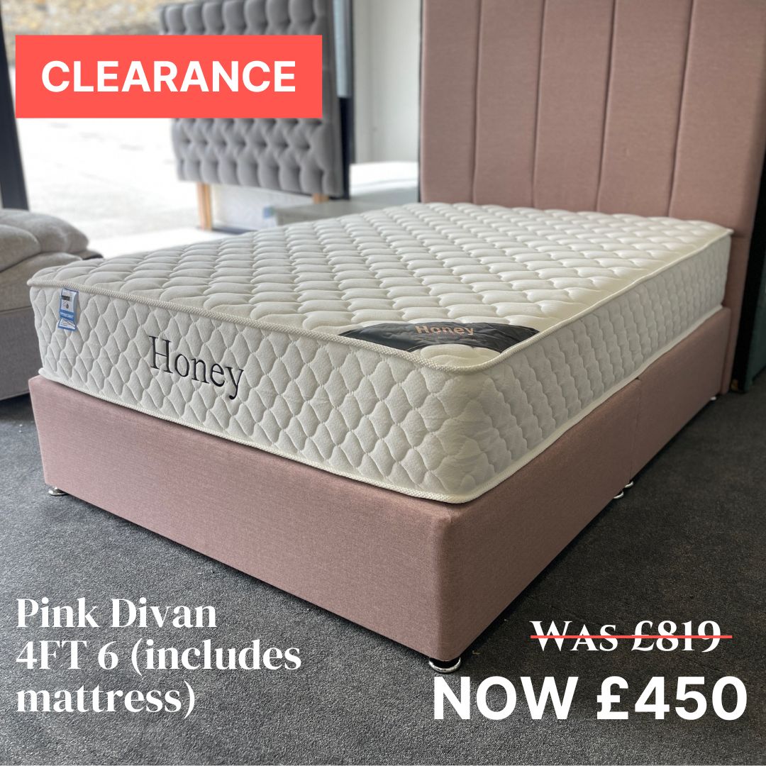 Double Pink Divan set + mattress