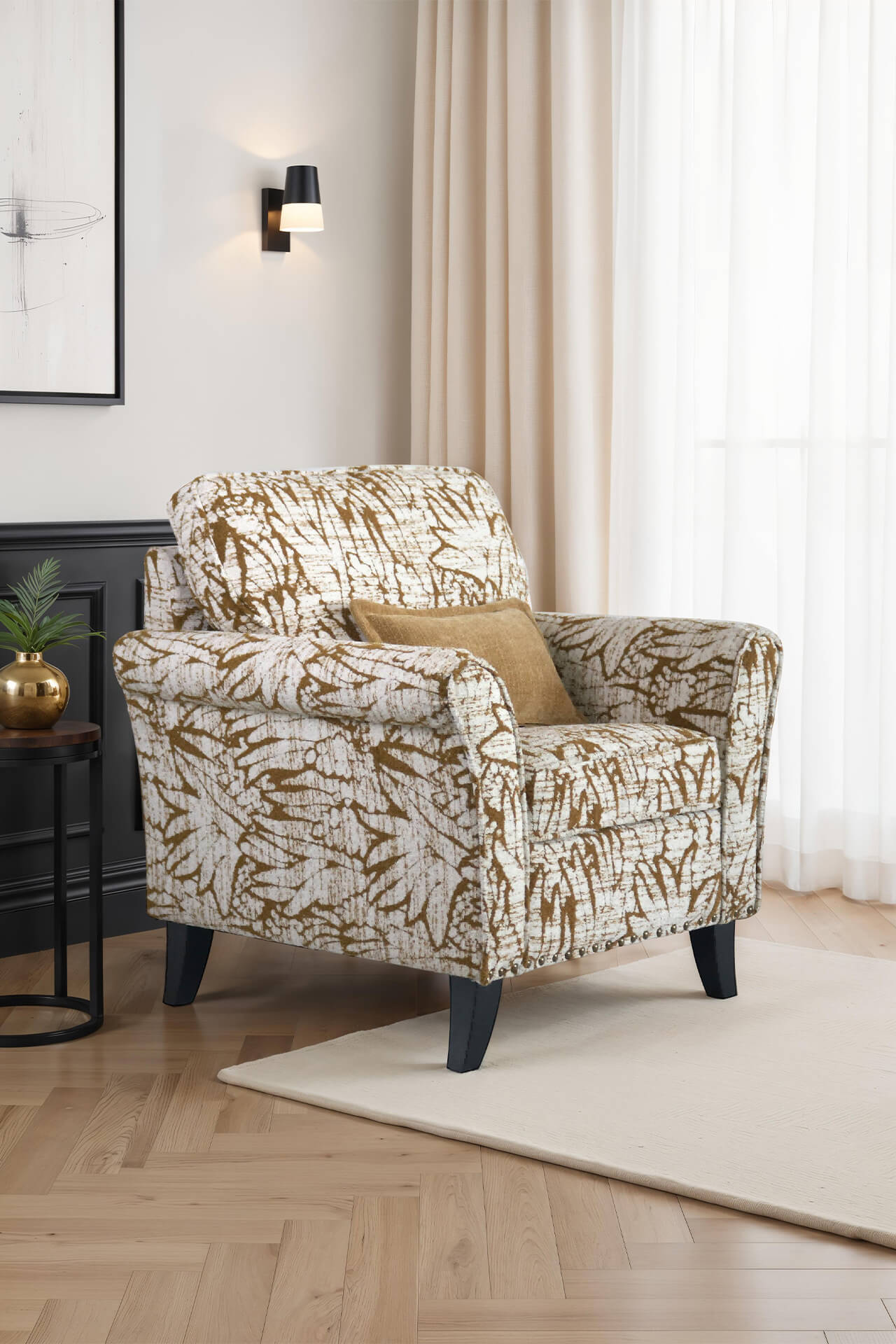 PIPPA ACCENT CHAIR - MUSTARD