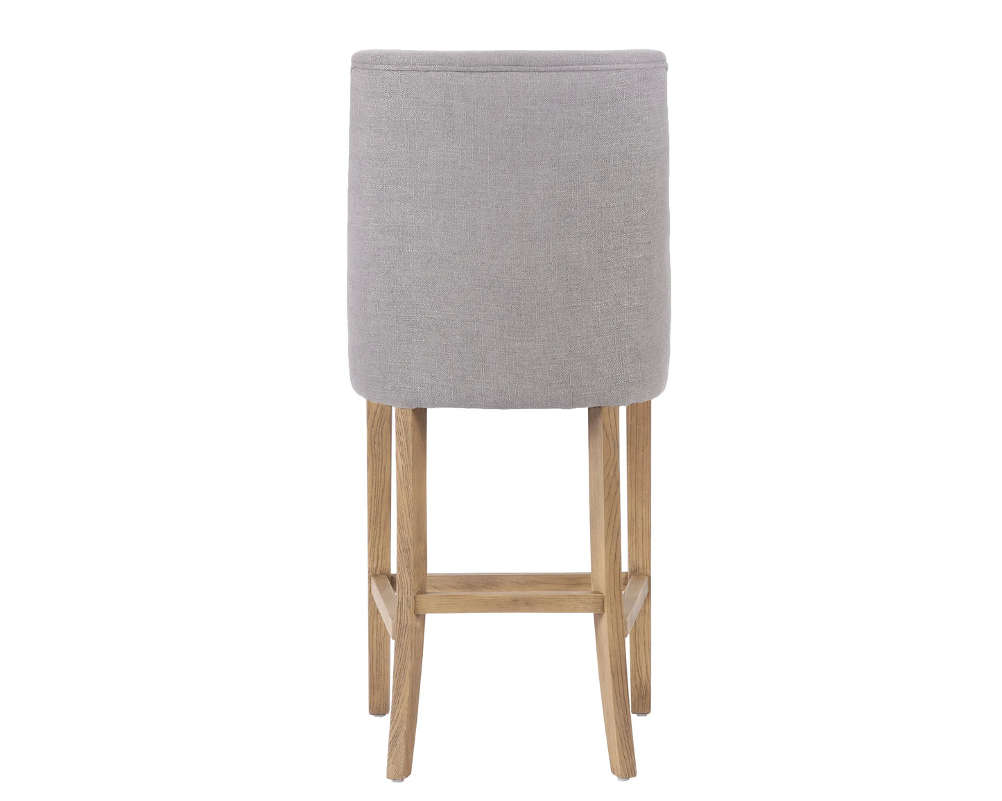 Rosa Bar Stool - Stone Linen Fabric