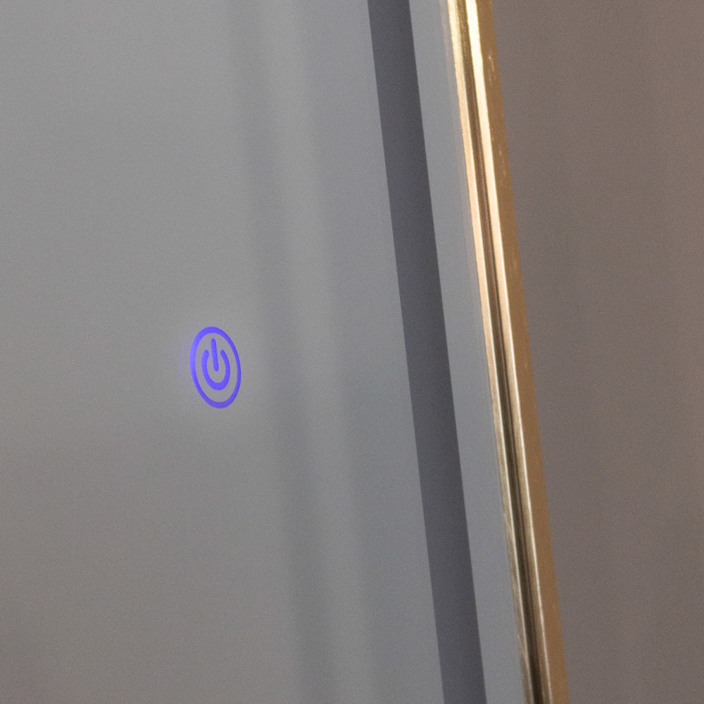 Led modena cheval mirror gold 170 x 70cm