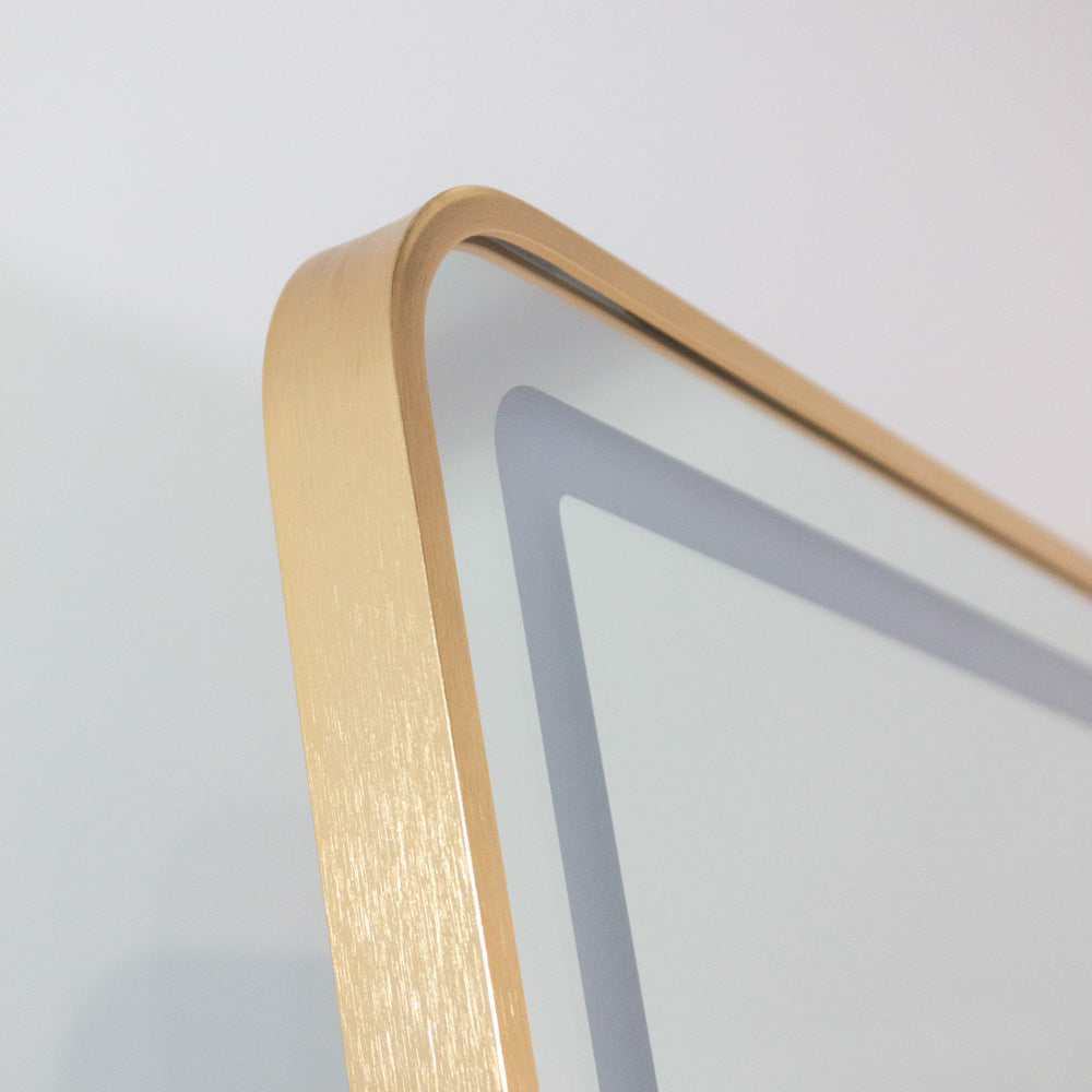 Led modena cheval mirror gold 170 x 70cm