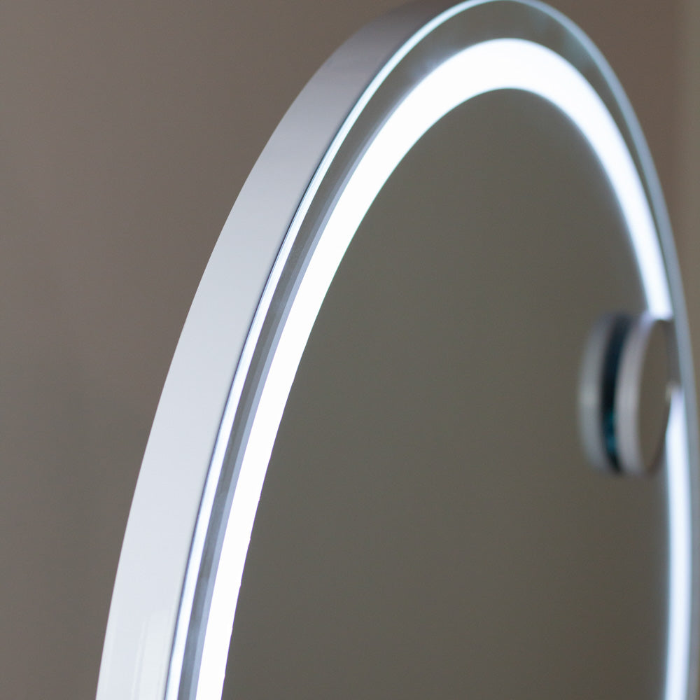 Hollywood round vanity mirror white 73cm