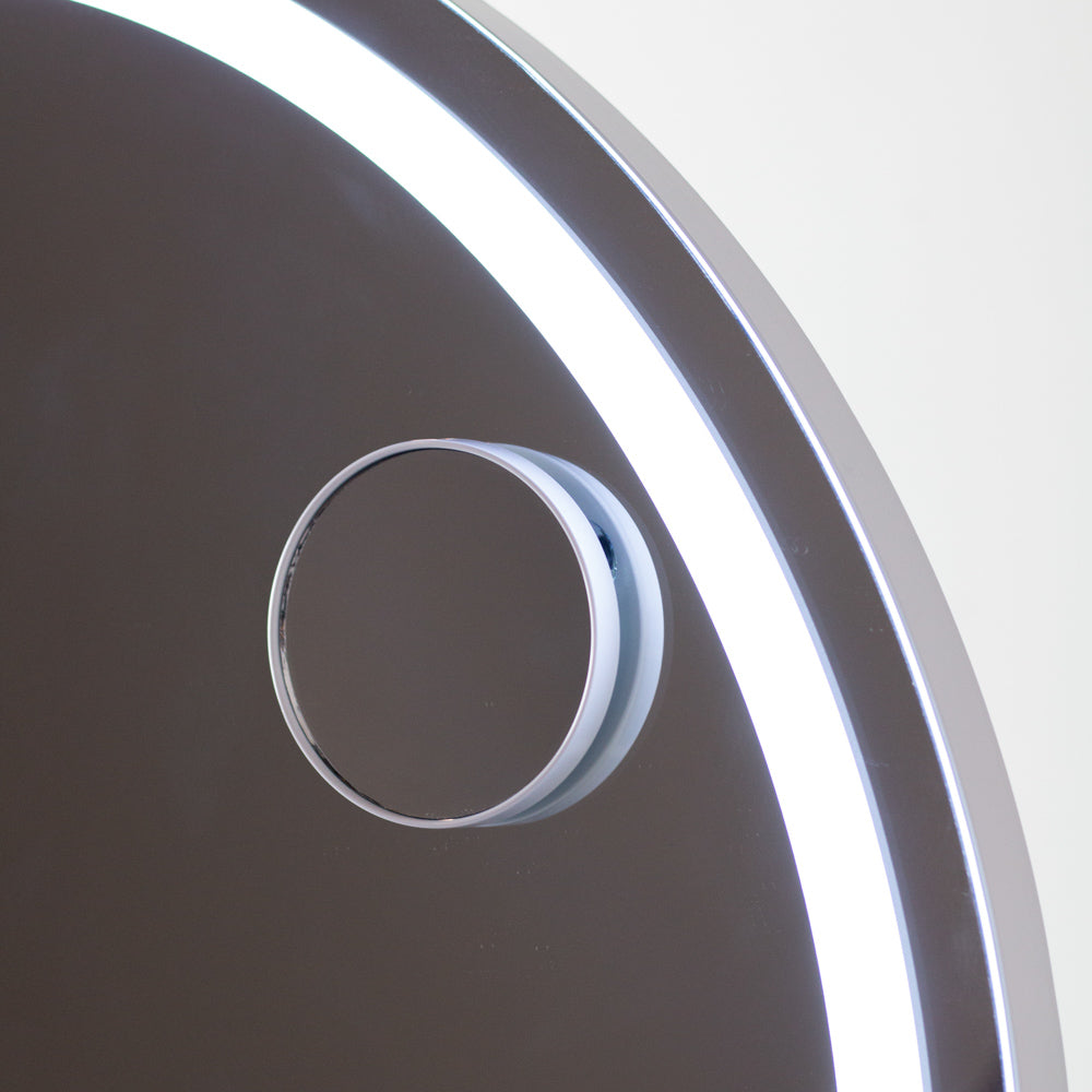 Hollywood round vanity mirror white 73cm