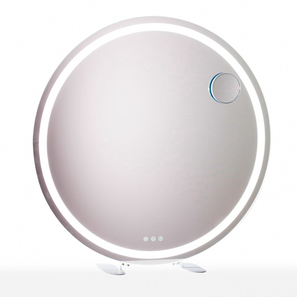 Hollywood round vanity mirror white 73cm