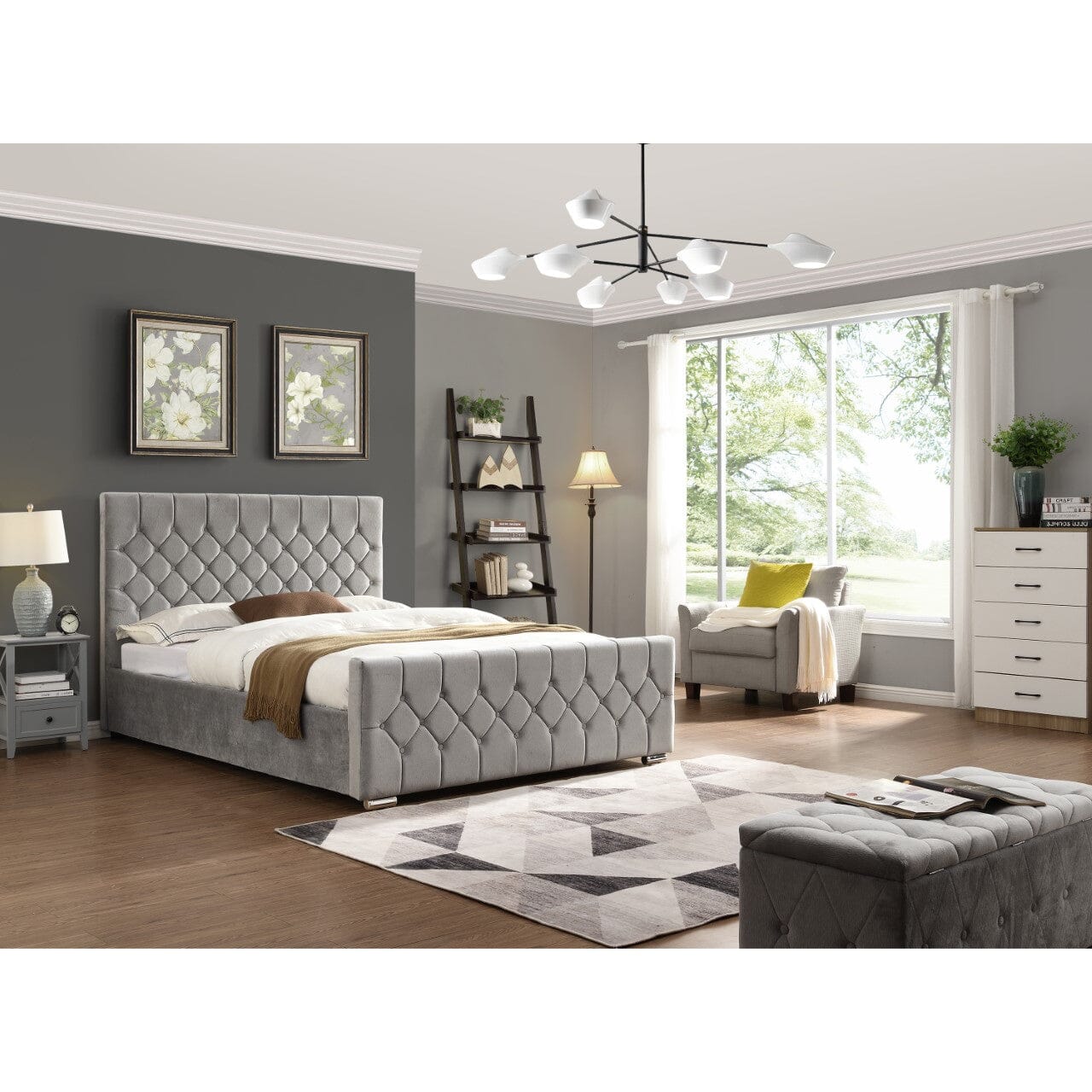Becky - Silver King Size Bedframe