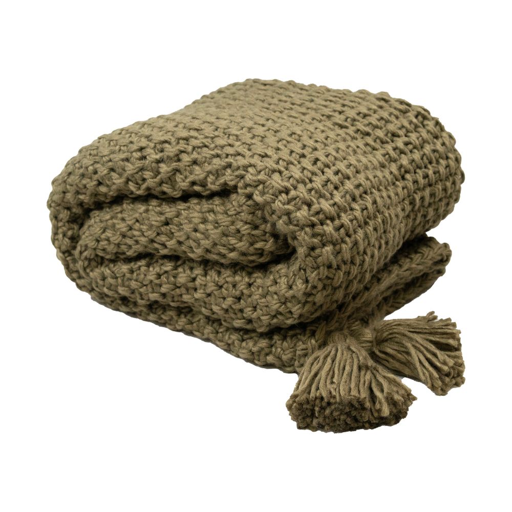 Scatter Box Collins Throw 130x160cm, Green