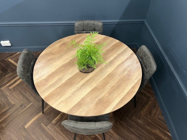 Epsom Rustic Oak 1.2m + 4 Kendal Chairs