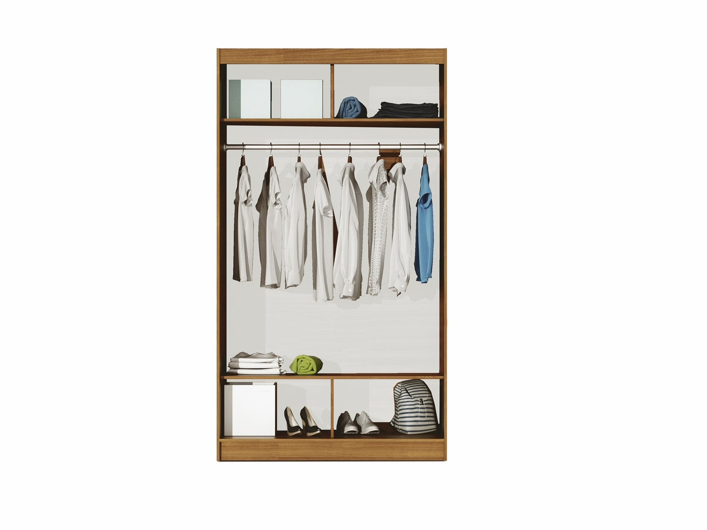 Levi 1.2m Sliding Wardrobe - White