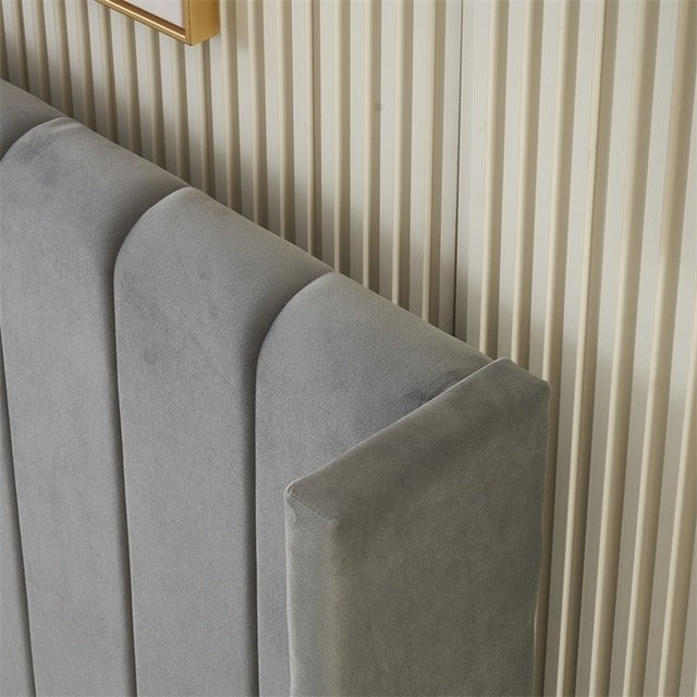 Kildare Bed Double - Grey Velvet