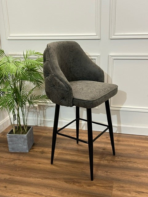 Astley Barstool - Graphite Mystique Suede
