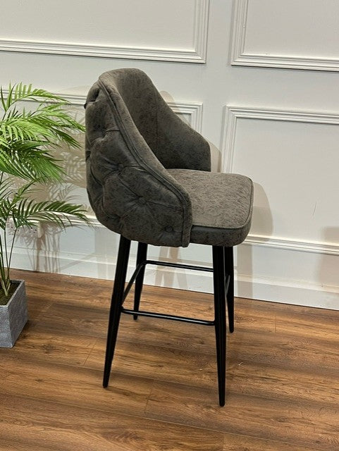 Astley Barstool - Graphite Mystique Suede