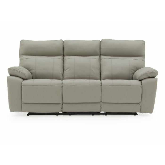 Lucca Italian Leather / Match Range Recliner Light Grey