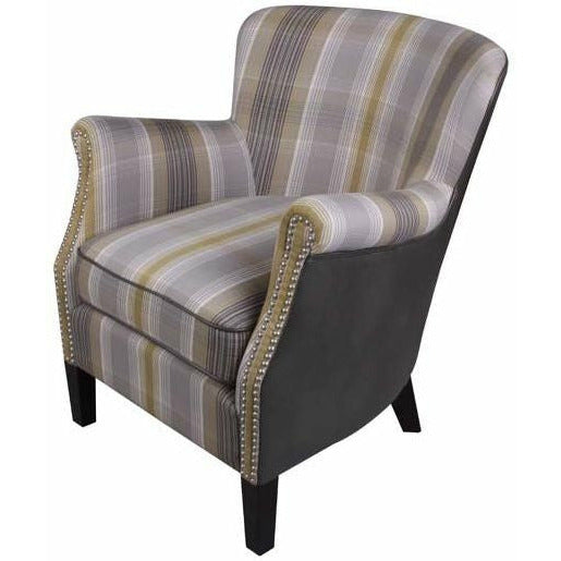 Yellow check chair sale