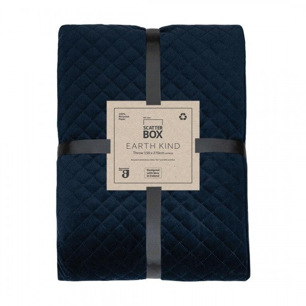 Scatter Box Erin 130x270cm Throw, Dark Navy