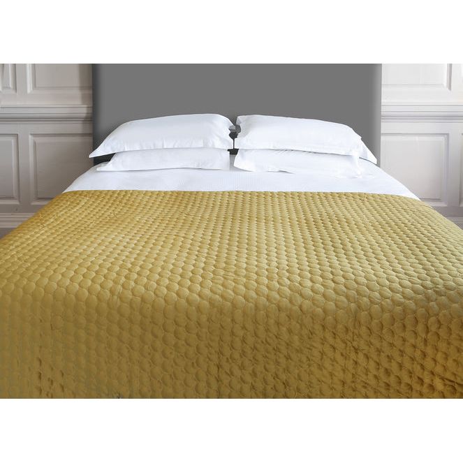 Scatter Box Halo 140 x 240cm Bedspread, Antique Gold