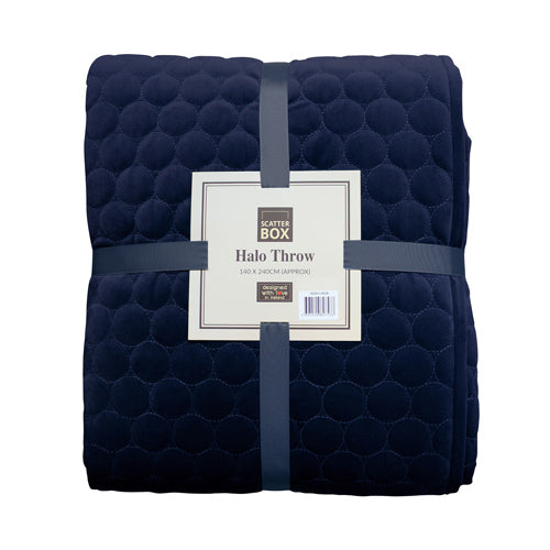 Scatter Box Halo 140 x 240cm Bedspread, Midnight
