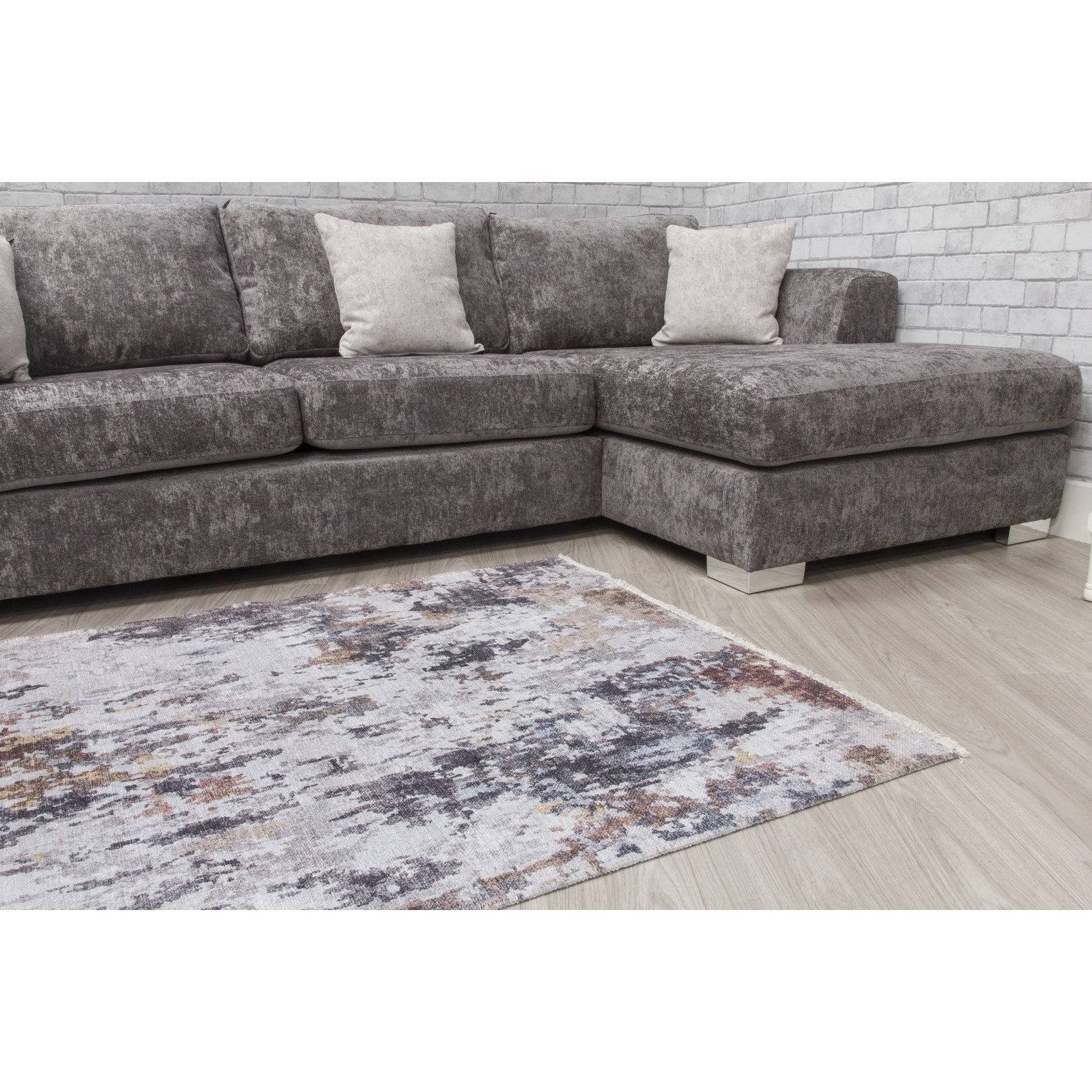 Modena Ghita Cream Multicoloured Abstract Modern Rug