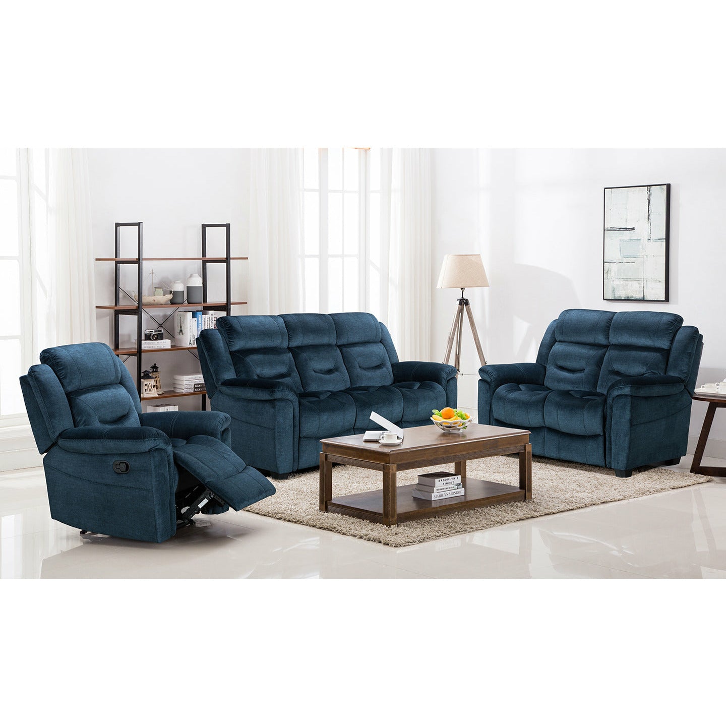 DENNY 1 SEATER ARMCHAIR BLUE