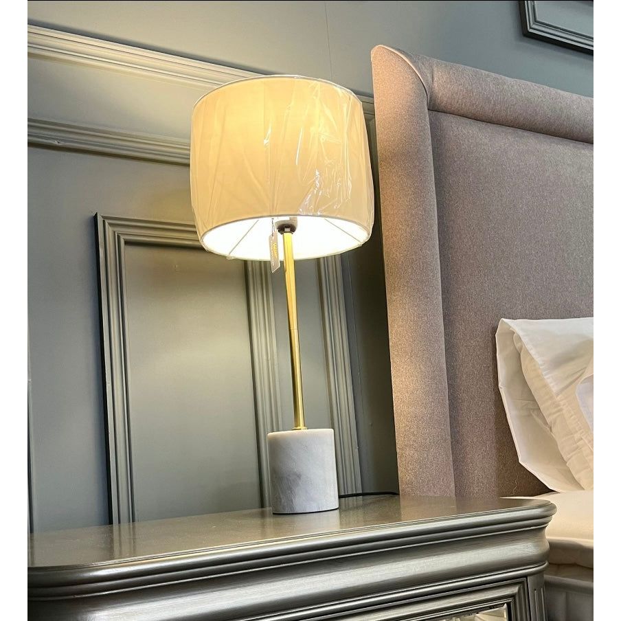 White Marble Base Table Lamp