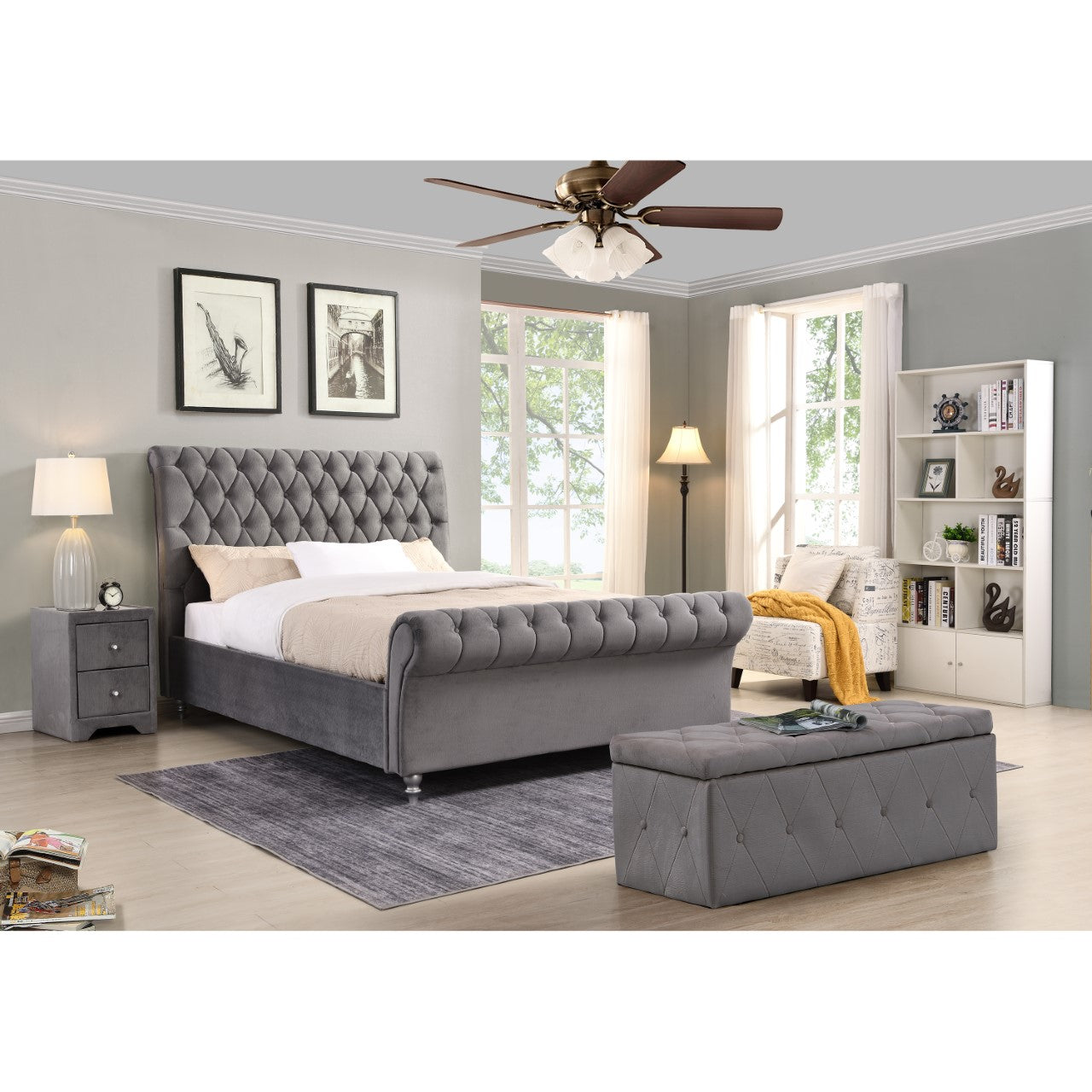 Dione - Grey 5ft king size