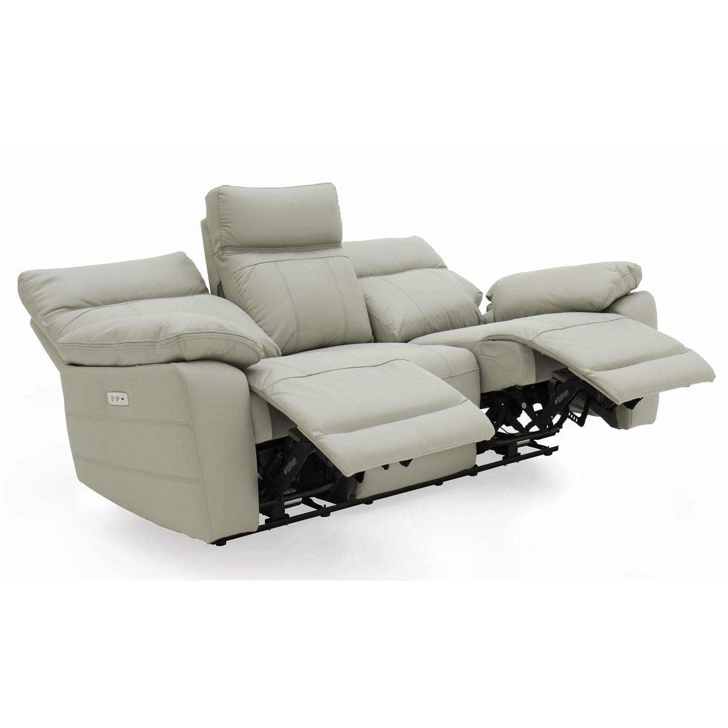 LUCCA Electric 3 SEATER RECLINER - Light Grey – Traynor Furnishings