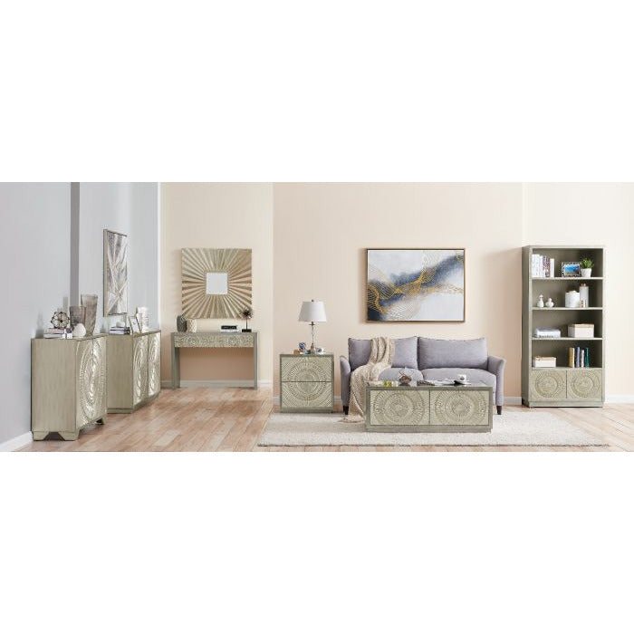 Sienna Lamp Table Champagne Silver