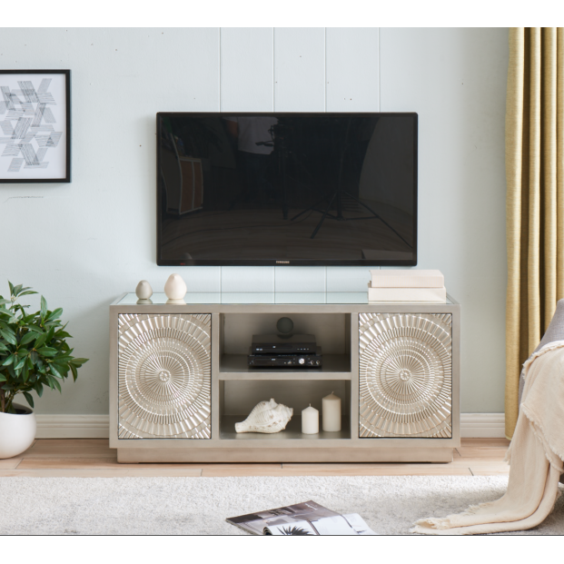 Sienna Wide TV Unit Champagne Silver
