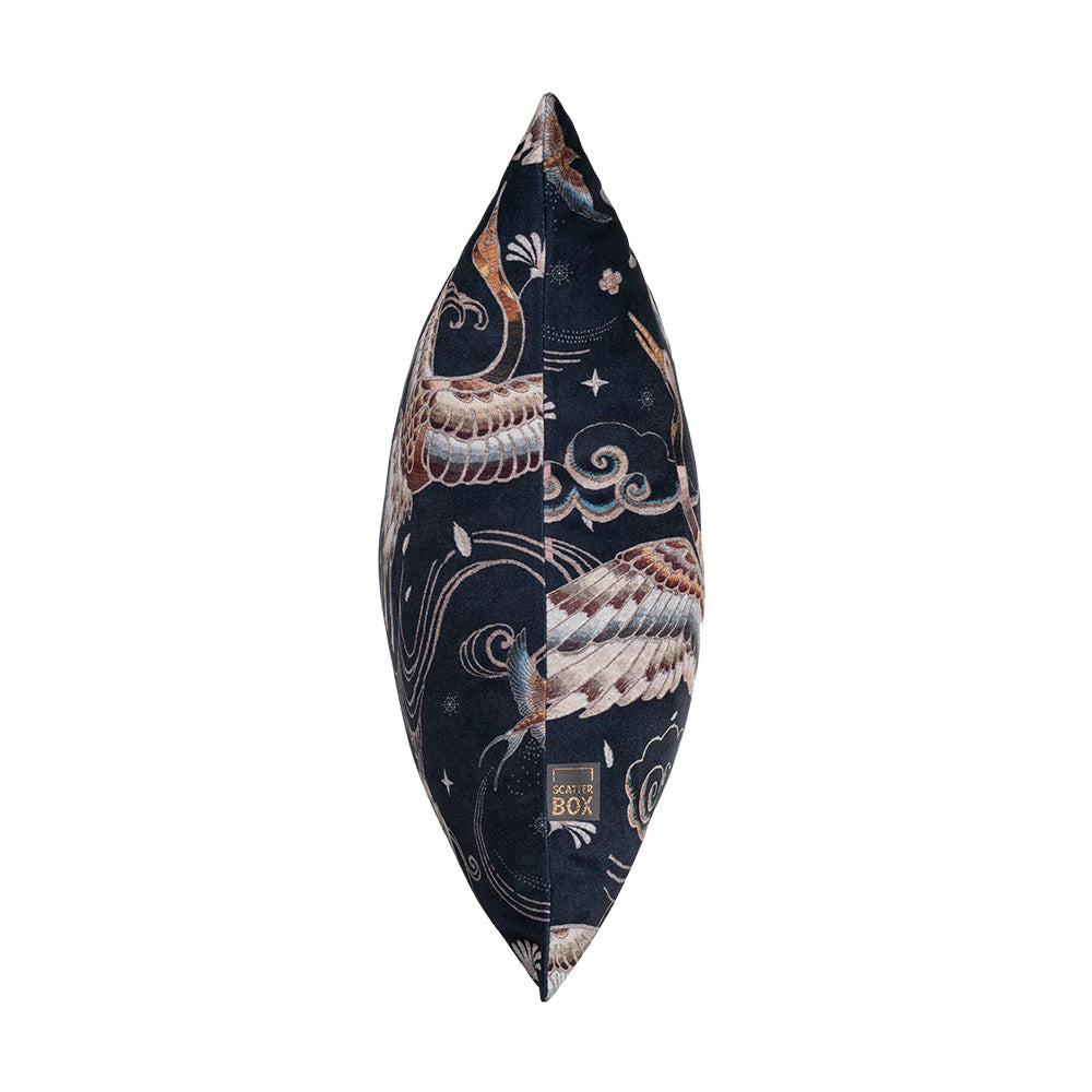 Scatter box - Heron Navy/Rust 45x45cm