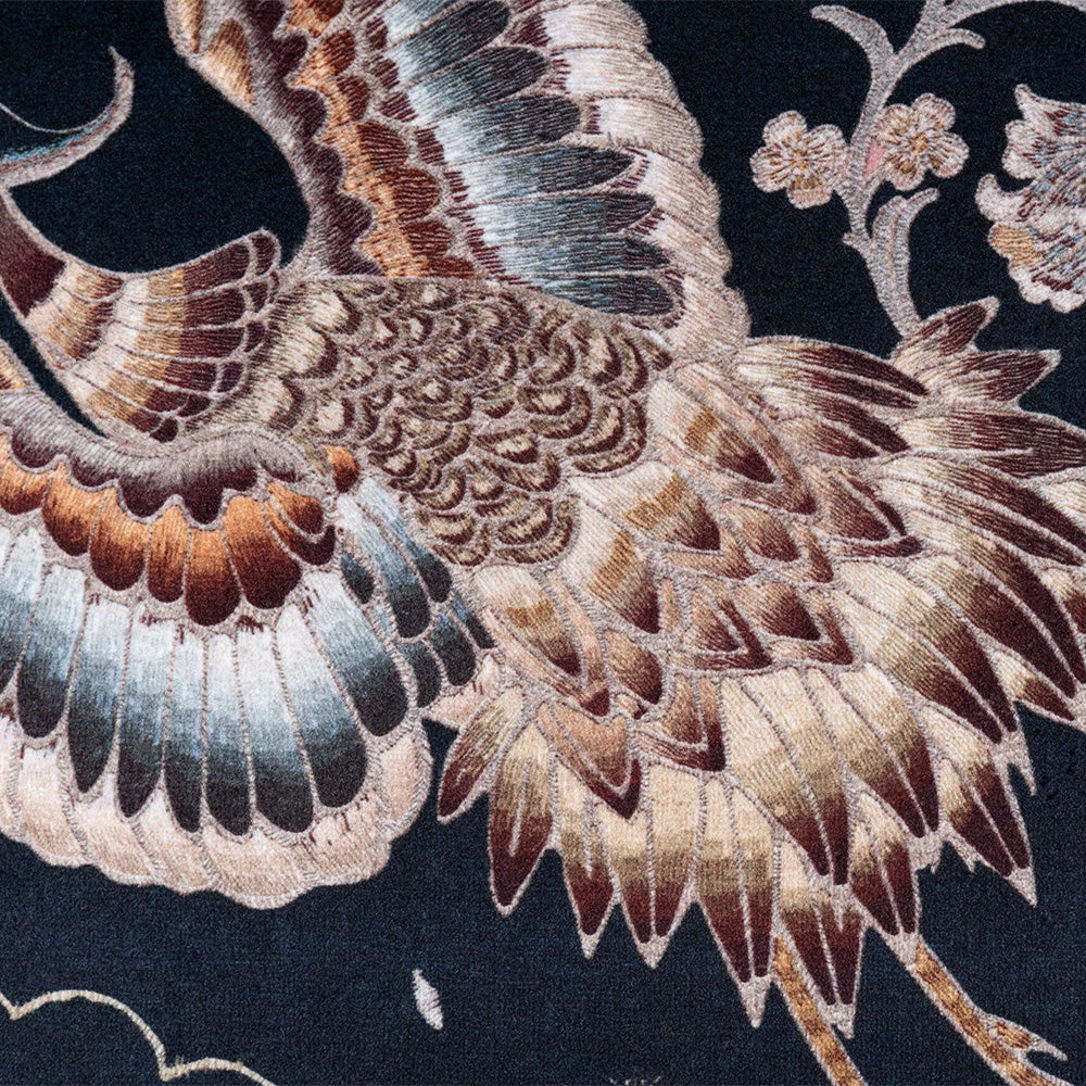 Scatter box - Heron Navy/Rust 45x45cm