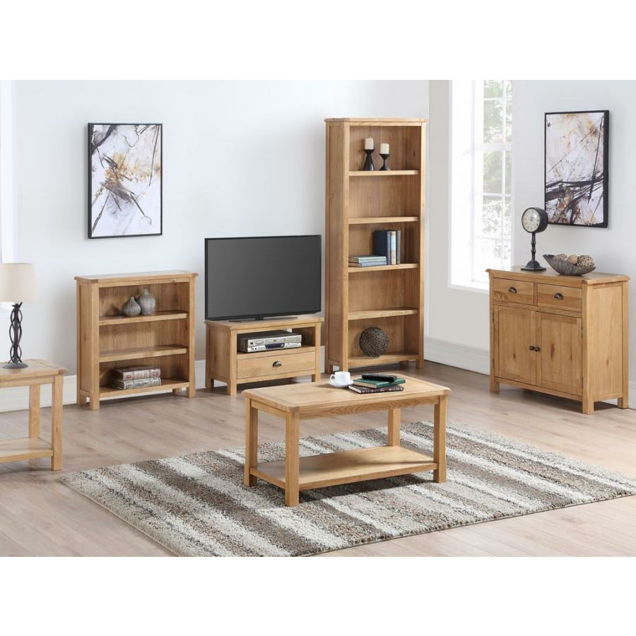 Clonmel Oak Low Bookcase