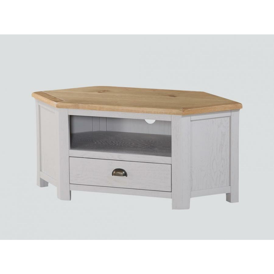 Painted oak deals corner tv unit