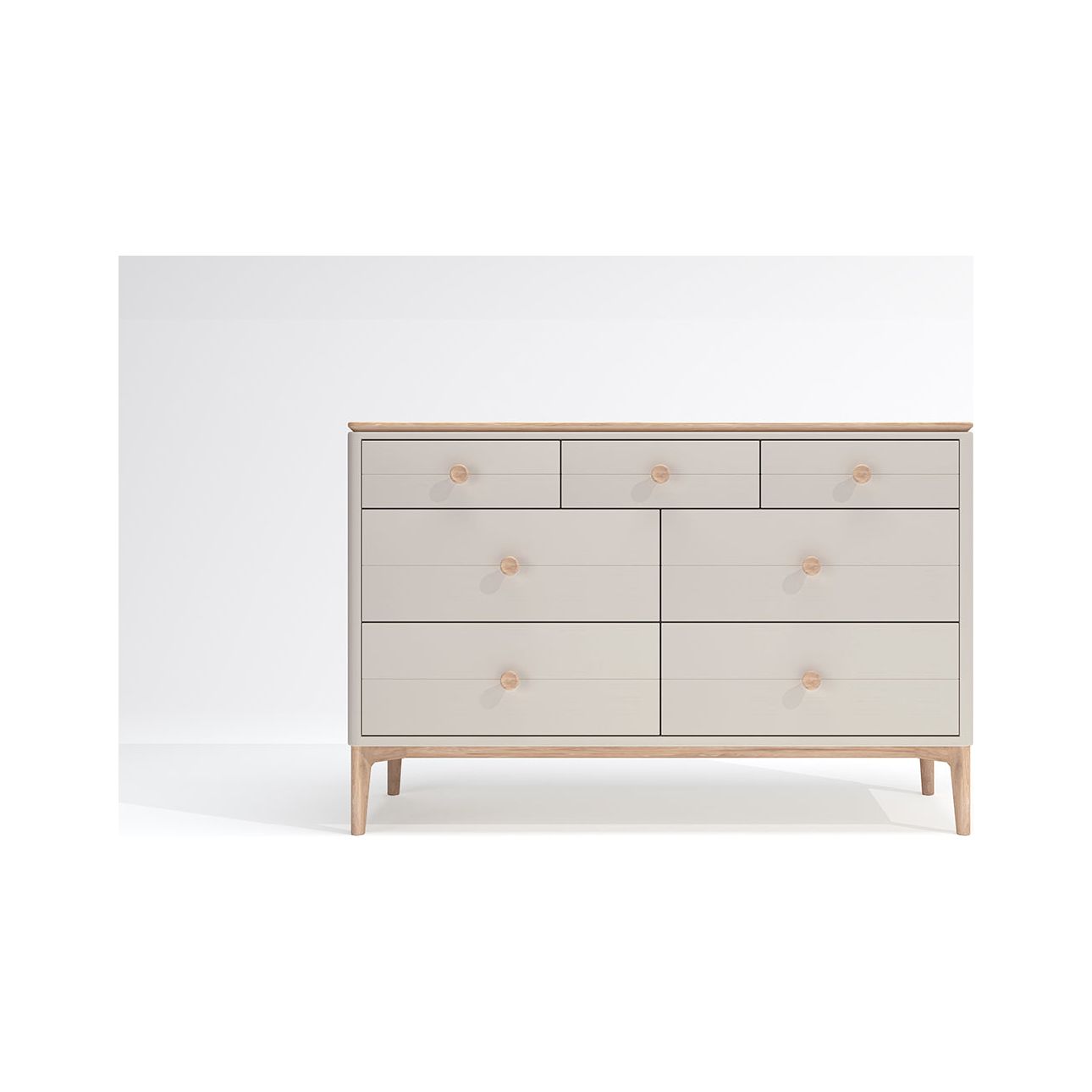 Diego -Wide Chest Of Drawers - Cashmere Oak