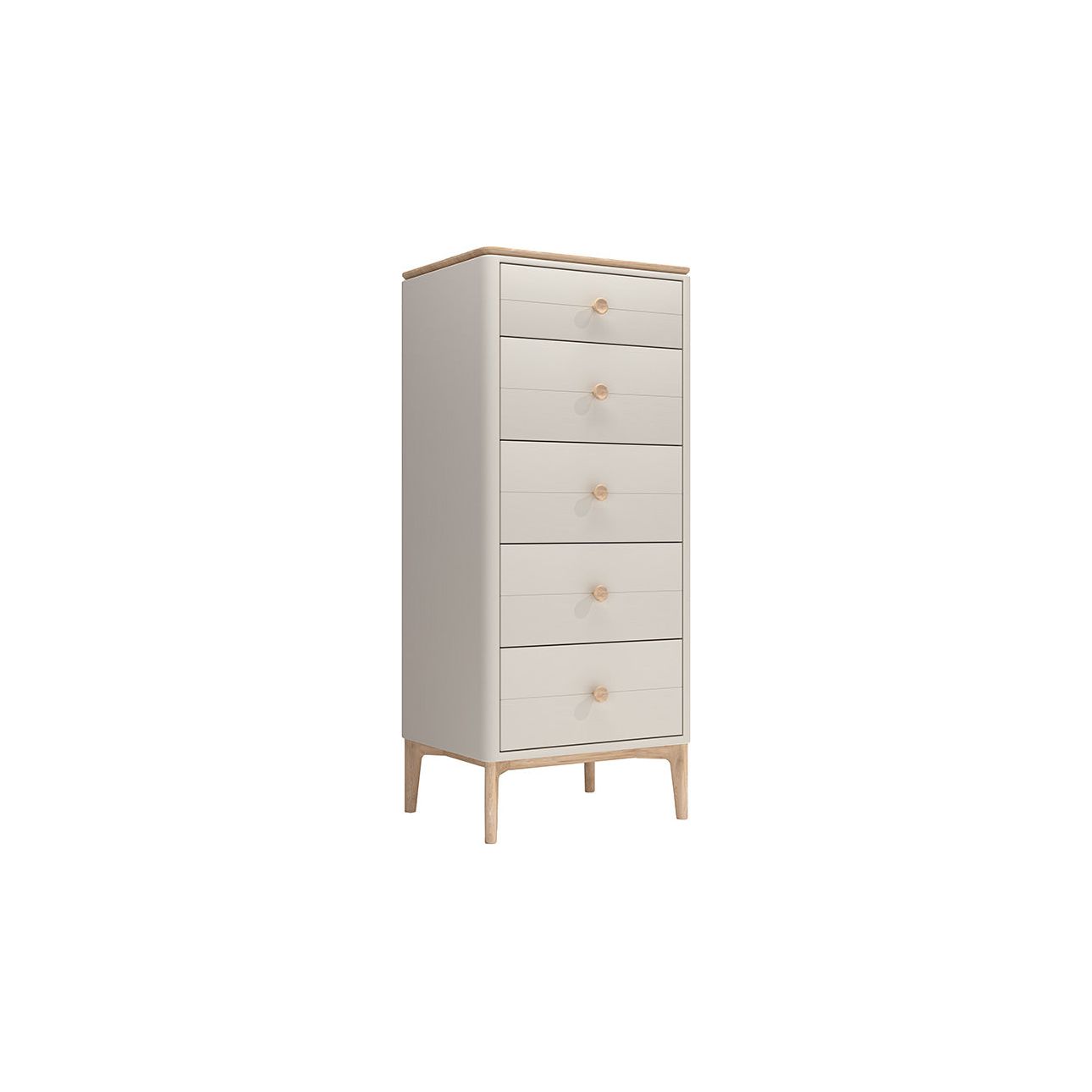 Diego Tall Chest Of Drawers - Cashmere Oak