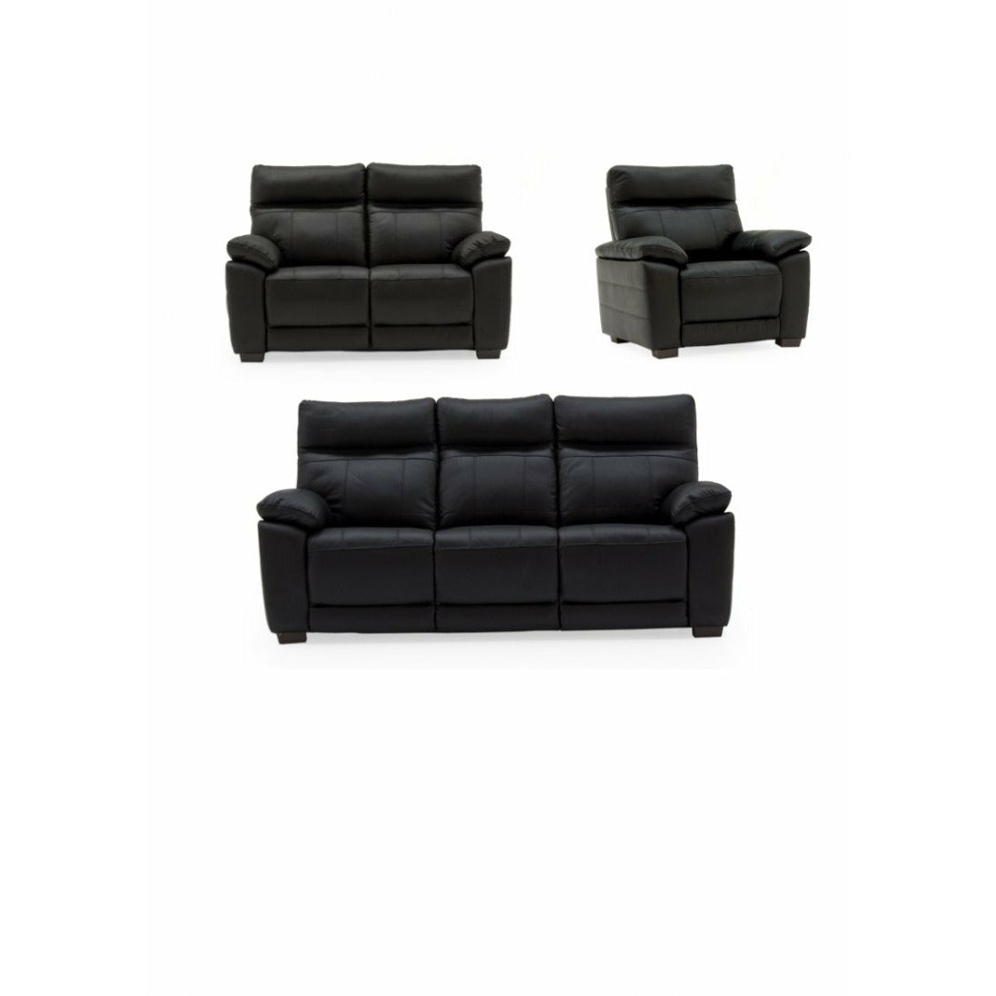 Lucca Italian Leather / Match Range Fixed Black