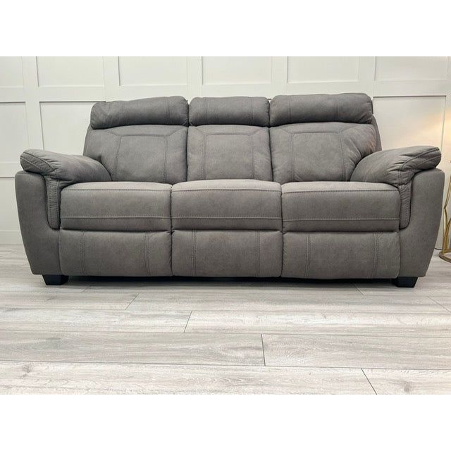 Noah Grey 3 Seater Sofa (Fixed)